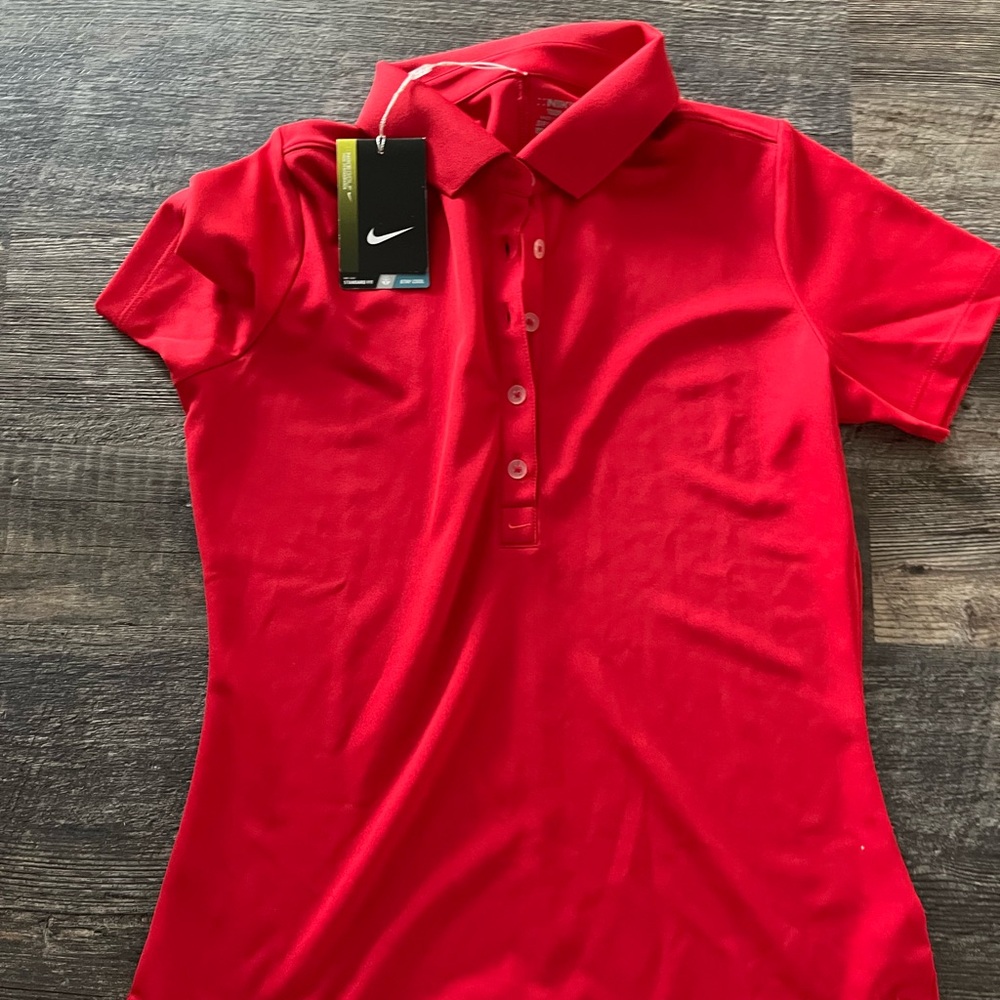 Red Nike Women's Golf Polo